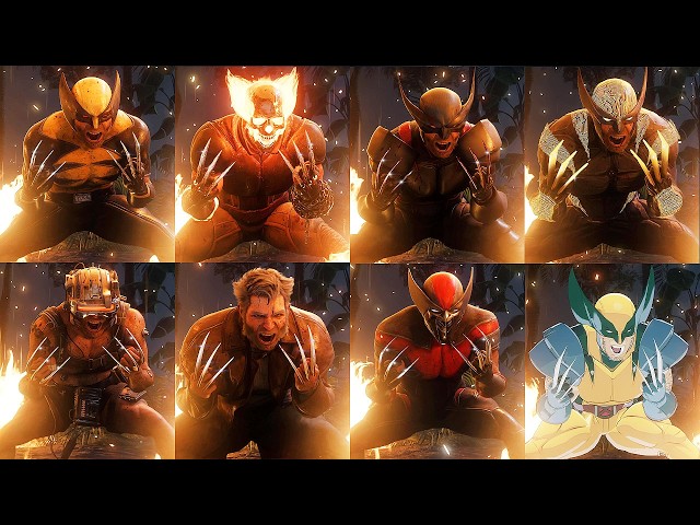 Marvel's WOLVERINE - All Costumes & Claws Showcase @ 4K 60ᶠᵖˢ ✔