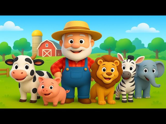 Old MacDonald's Farm + More Animal Song | Farm and Zoo Animal Songs | Nursery Rhymes & Kids Songs