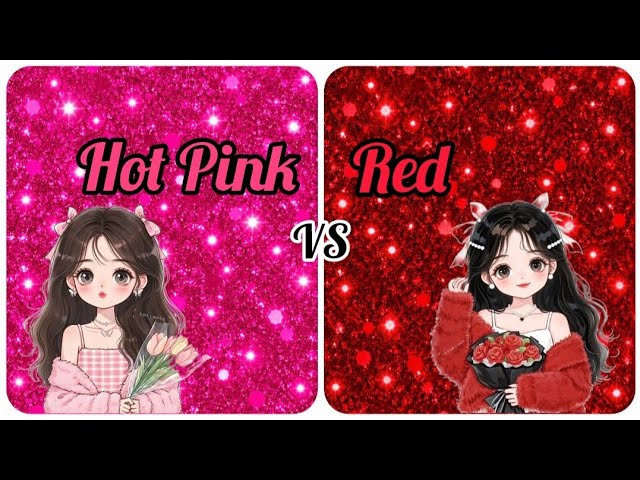 💖💥Hot Pink vs. Red ♥️ dress 👗 heels 👠 nails 💅 earrings ✨ makeup 💄 purse 👛 phone 🤳 #youtubevideo