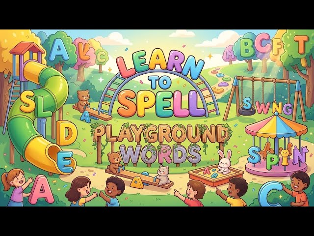 Learn to Spell Playground Words | 3D Phonics & Spelling for Toddlers & Preschoolers