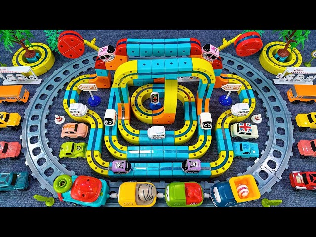 9 minute ASMR Toy Unboxing Video: Magical Magnetic Track Building Blocks Toy Train | Toy Review