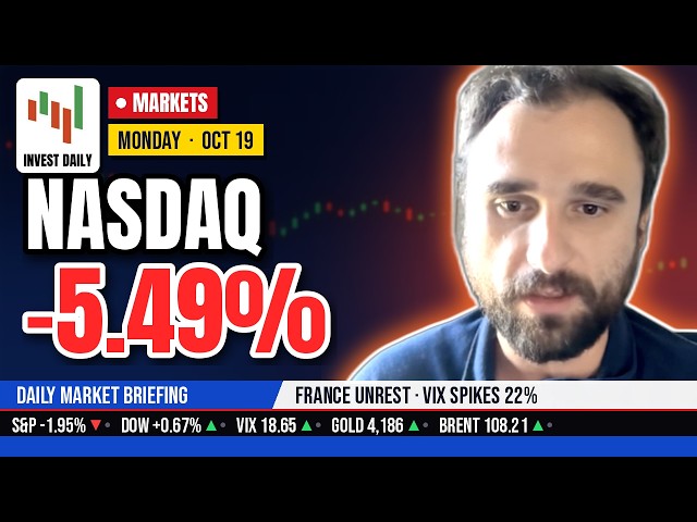Nasdaq CRASHES 5.5% as France Erupts & VIX Spikes (Daily Market Briefing)