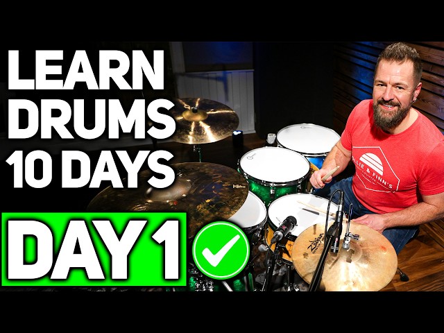 Drums Lesson 1 - Absolute Beginner? Start Here! [Free 10 Day Starter Course]