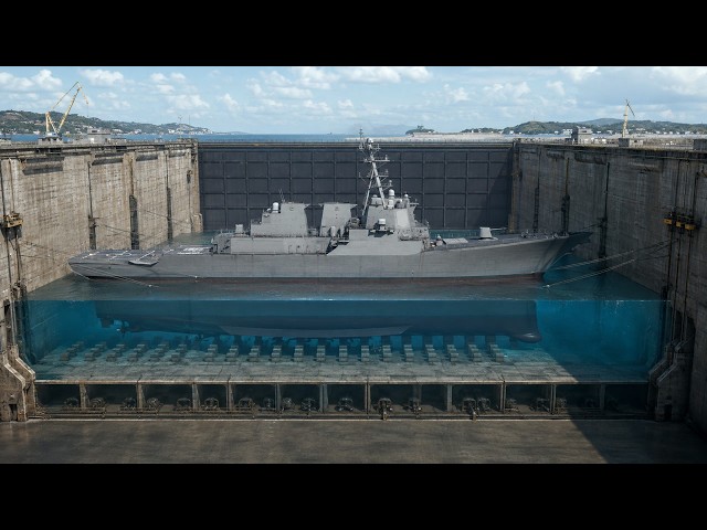 How Can a Dry Dock Pull an Entire Warship Out of the Ocean?
