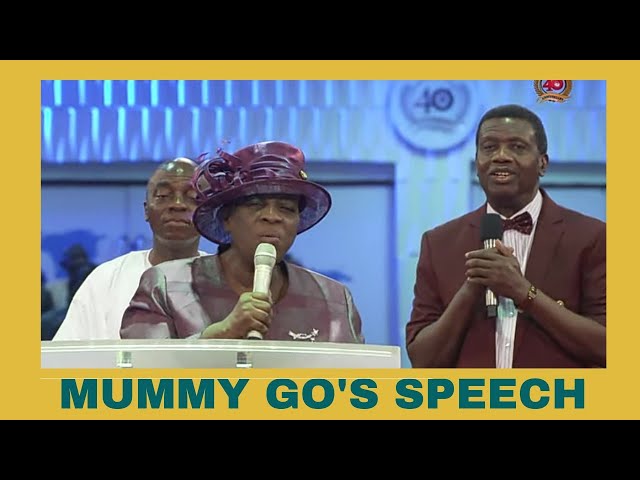 MUMMY GO's GREETINGS AT WINNER'S CHAPEL 40TH ANNIVERSARY CELEBRATION THANKSGIVING.