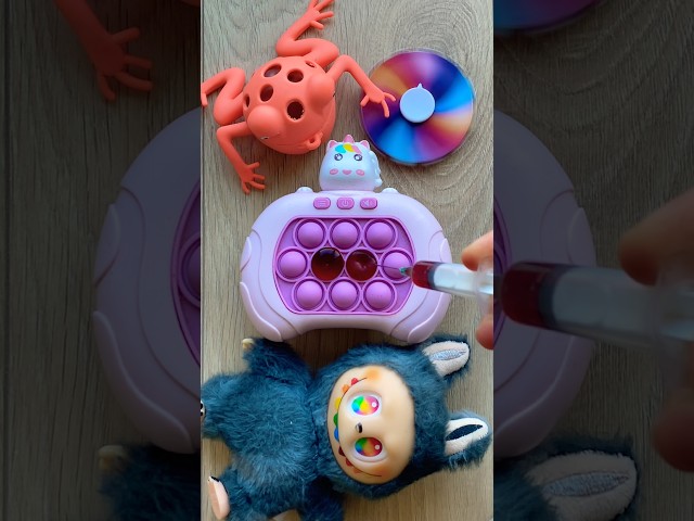 Labubu Popit Injection! 💩💩💩 #satisfying #squishy #labubu #popit #asmr #shortsfeed