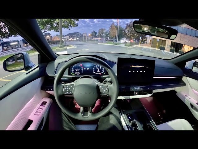 2026 Lexus ES 350h AWD Premium — Впечатления от вождения (вид от первого лица, рассвет)