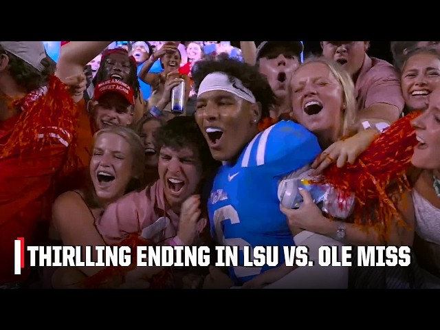 MUST-SEE ENDING BETWEEN LSU AND OLE MISS 🍿 | ESPN College Football
