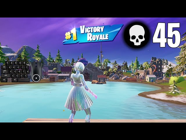 45 Elimination Solo vs Squads Win Full Gameplay Season 3 (Fortnite PC Keyboard)