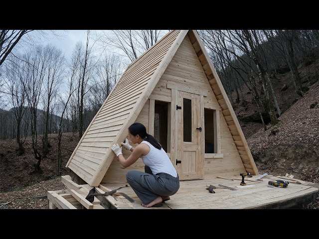 Man Spends 30 Days Building the Most Hidden A-Frame House Deep in the Forest