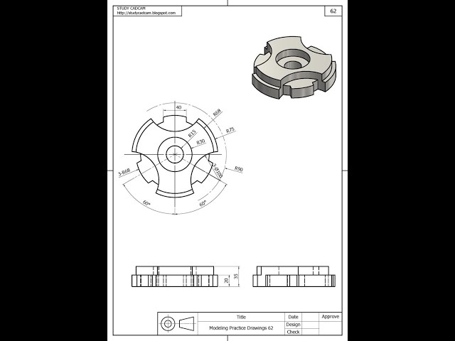 AutoCAD 3D Practice Tutorial | Step-by-Step Design for Beginners - 125 | Easy Method