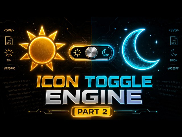 Build a Custom SVG Icon Toggle Engine in JavaScript | Theme Switcher Tutorial (Part 2)