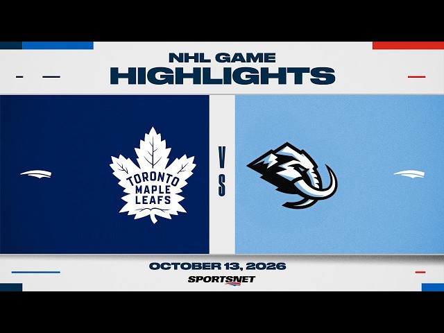 NHL Highlights | Maple Leafs vs. Mammoth - October 13, 2026
