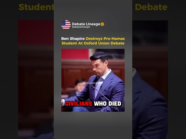 Ben Shapiro Destroys Pro-Hamas Student At Oxford Union Debate. #benshapiro #debate
