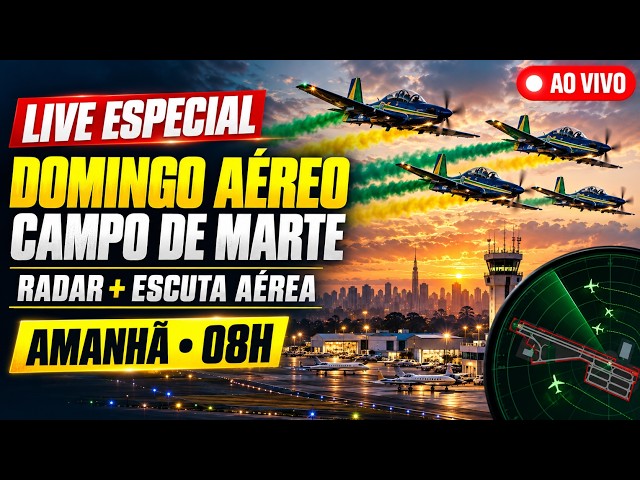 🔴 LIVE AIR SUNDAY | Campo de Marte (SBMT) • Radar + Air Traffic Control Audio