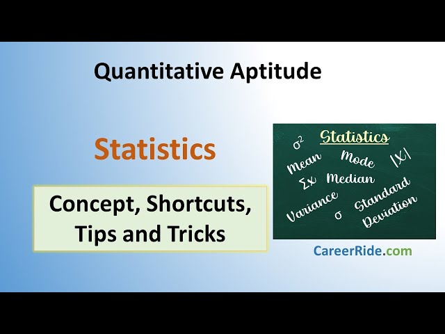 Statistics - Shortcuts & Tricks for Placement Tests, Jobs & Exams