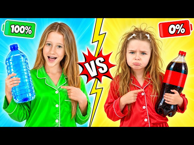 Nastya and Stacy teach the importance of drinking water