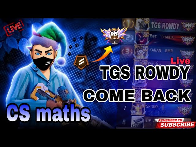TGSㅤROWDY is live freefiremax live stream தமிழ் CS rkei