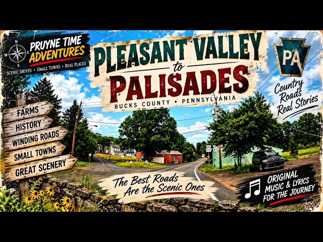 ROAD TRIP #488: BUCKS COUNTY BACKROADS! Pleasant Valley to Palisades PA + Original Music #viralvideo