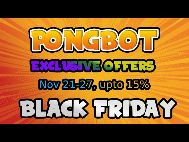 PONGBOT - Black FRIDAY! Exclusive OFFERS up to 15% | Nov 21-27 #tabletennis #pingpong #robot #ai