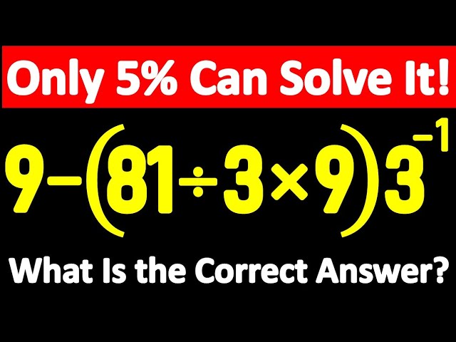 ⚠️ Be Careful! This Math Problem Tricks 95% of People! Will You Get It Right?