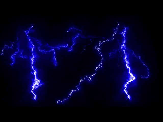 Blue Lightning Thunder Storm 4K UHD 11 Hour