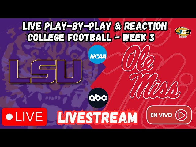 LSU vs Ole Miss | College Football | ABC | Week 3 | LIVESTREAM | LIVE