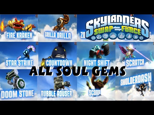 Skylanders Swap Force All Soul Gem Previews 1080P HD