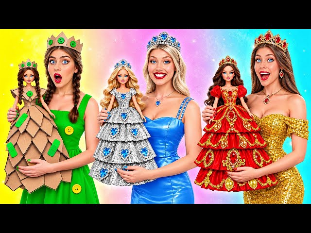 Rich vs Broke vs Giga Rich Barbie Doll Makeover | Awesome Creative Challenge by Multi DO Girls