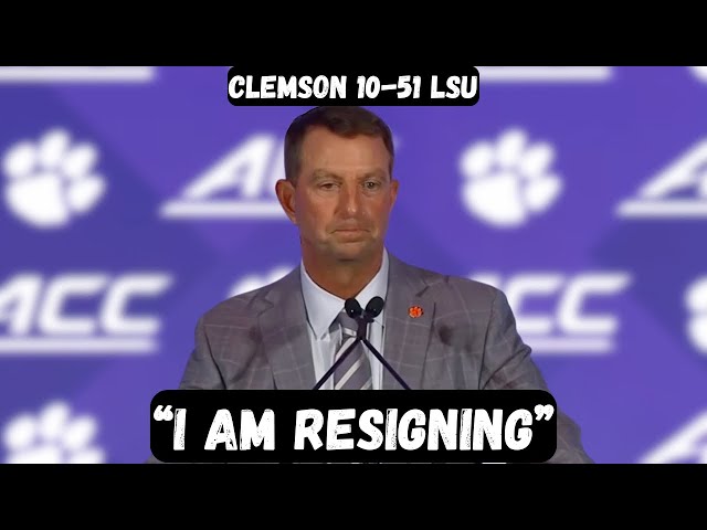 Dabo Swinney QUITS JOB after BLOWOUT loss - Post Game Interview Press Conference - Clemson vs LSU