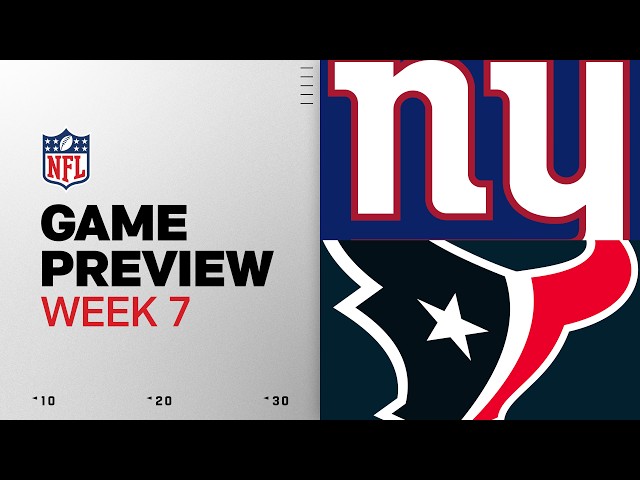 New York Giants vs Houston Texans | 2026 Week 7 Game Preview