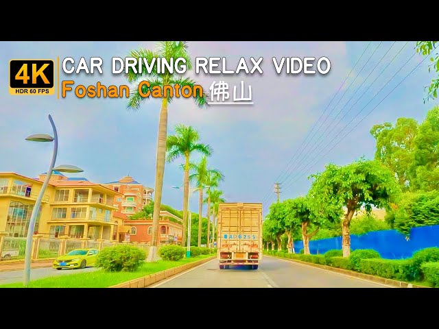 Car Driving Foshan  4K HDR☁️- Rural road - Canton - CHINA