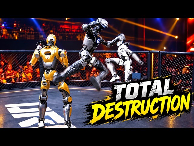 3 Robots Fight Each Other in China's Robot MMA Freestyle Fight for $1M Prize at URKL