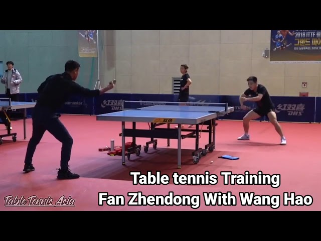 Fan Zhendong With Wang Hao Table tennis training