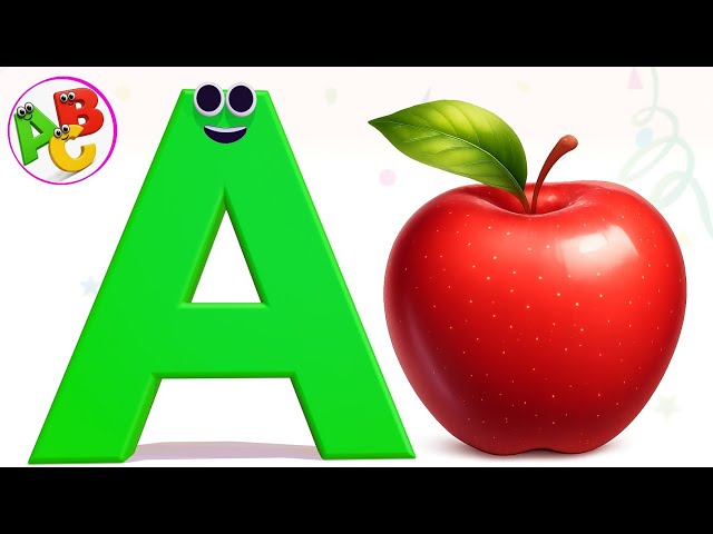 Learn Letter A 🍎 A Is for Apple A A Apple | ABC Alphabet Learning Song for Toddlers & Kids