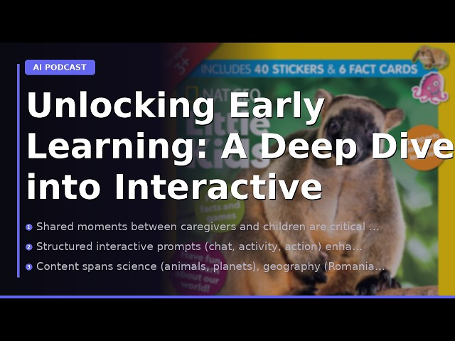 Unlocking Early Learning: A Deep Dive into Interactive Education