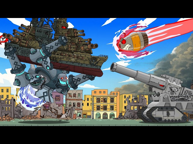 FIRE AT ME. BISMARCK and DORA vs. THE FIRST GENERAL! Cartoons about tanks