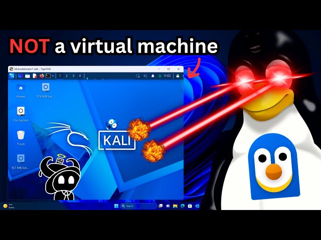 (NO AI) "Hiding" Linux Inside WINDOWS for Hacking (in 8 minutes)
