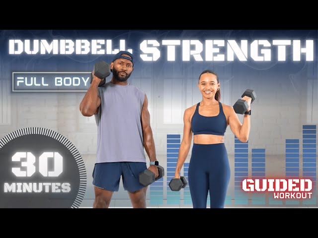 30 Minute Full Body Dumbbell Workout (Guided Audio Cues + Modifications)