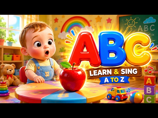 🔤 ABC Phonics Song + Learn ABC A to Z | A for Apple 🍎 Fun Kids Songs