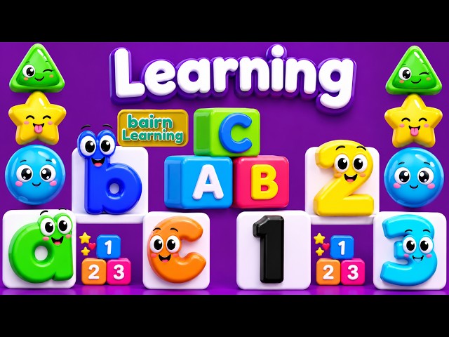 Preschool Learning Videos For 5 Year Olds | ABCs, 123s Shapes, and Colors Song