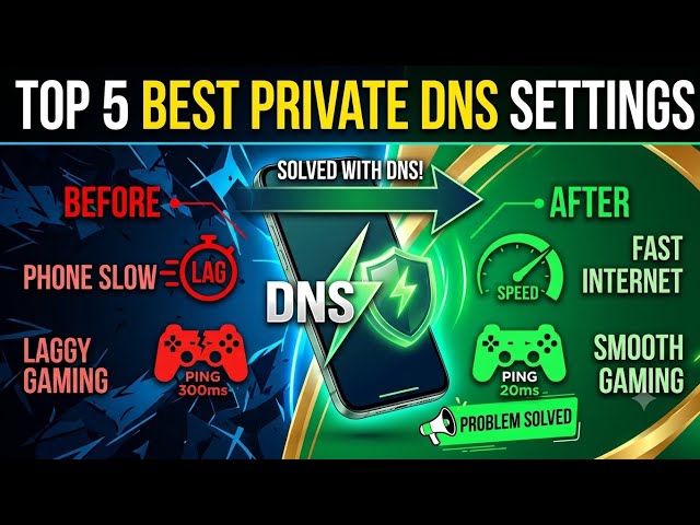 🔥Top 5 Best Private DNS Settings (2026) | Block All Ads & Increase Internet Speed ⚡Technical israfil