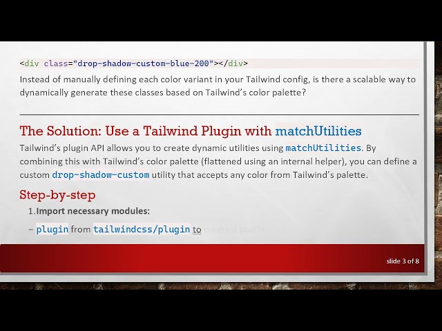 How to Use Tailwind's Native Colors in Custom drop-shadow Classes