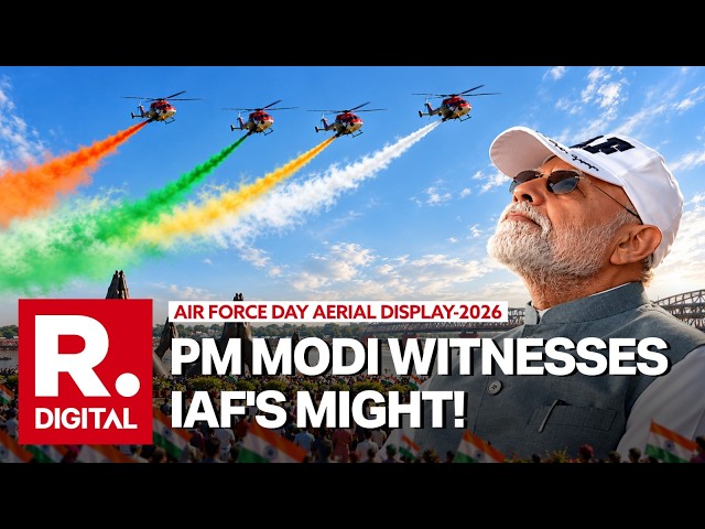 PM Narendra Modi Witnesses Air Force Day Aerial Display 2026 At Varanasi's Namo Ghat
