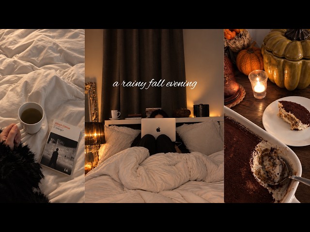 a rainy fall evening 🍂🕯️ | cozy autumn vlog | calm & slow night, natural sounds