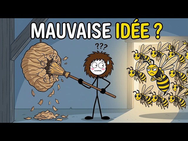 Que fait une guêpe quand elle rentre et que son nid a disparu ?