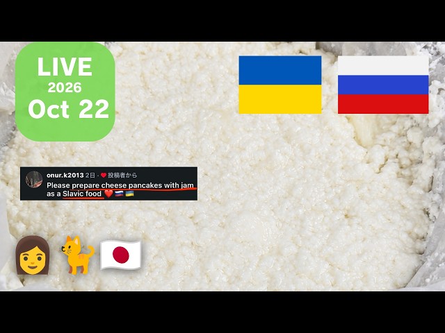 LIVE | Day 144 🇺🇦🇷🇺 Syrniki Prep 🥞🍓 & Homemade Cottage Cheese 🧀🥛 | My Japanese Kitchen 👩🇯🇵🐈