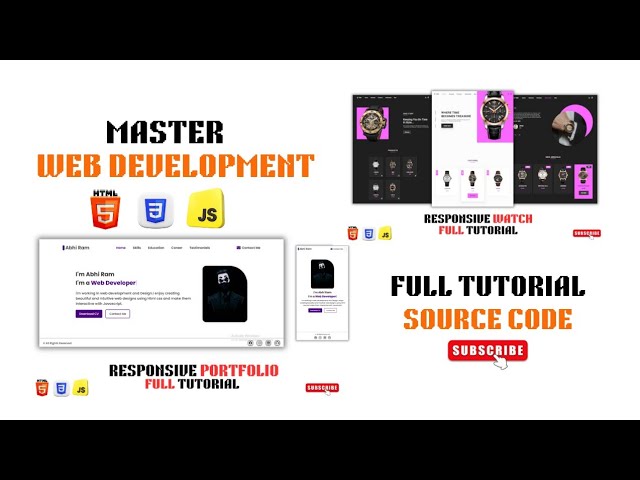 Master Frontend Web Development With 2 Real World Portfolios using html css js Beginners to Advanced