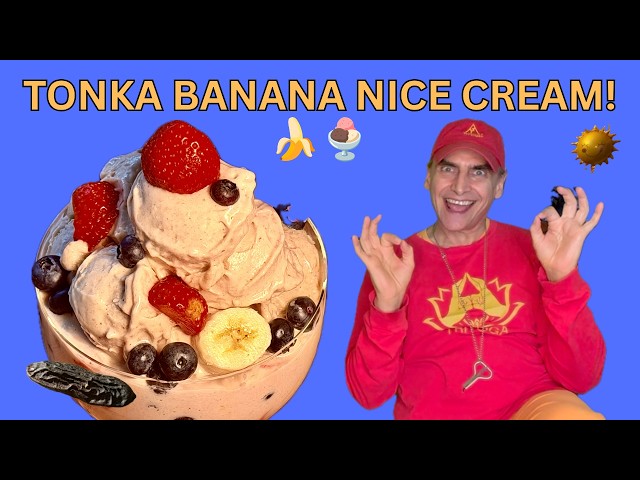 Nice Cream Breakfast: Tonka Cashew Banana on Berry Fruit Salad in Cashew Yogurt ~ Take 3