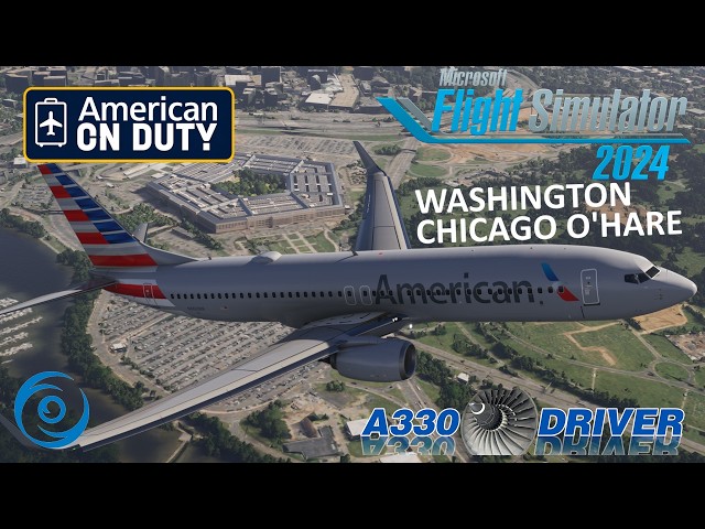 ON DUTY | American 737-800 | Washington - Chicago | Go Around due BAD WEATHER! | Real 737 Pilot